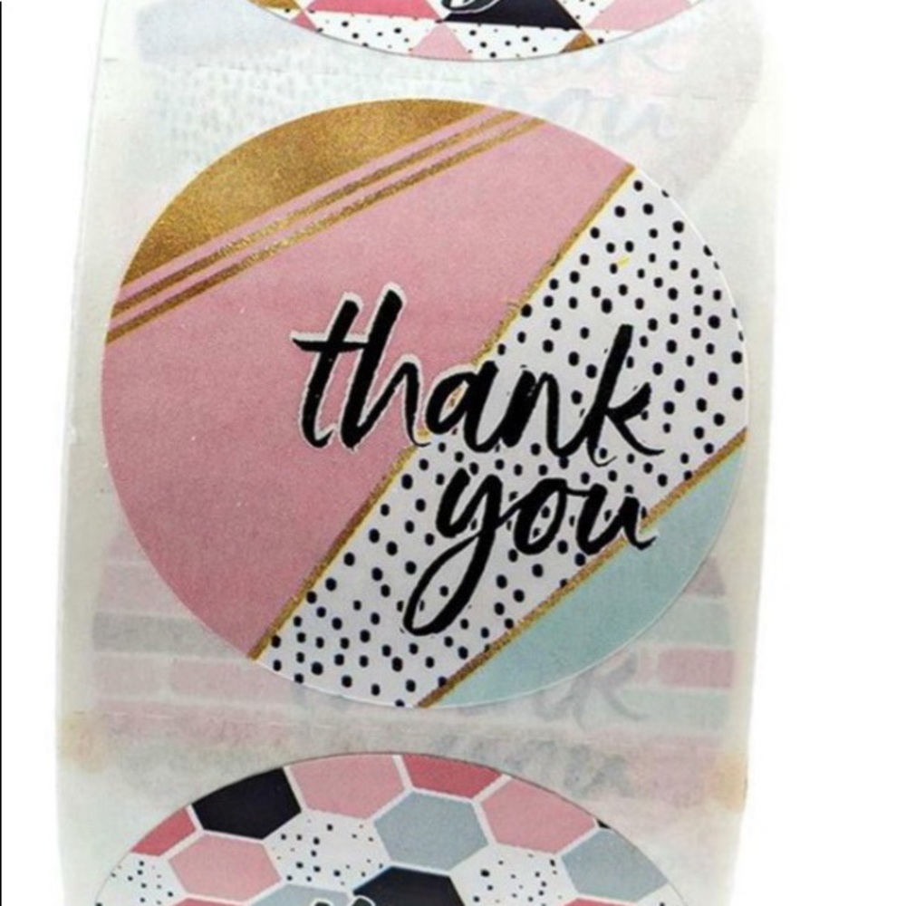 100 thank you stickers